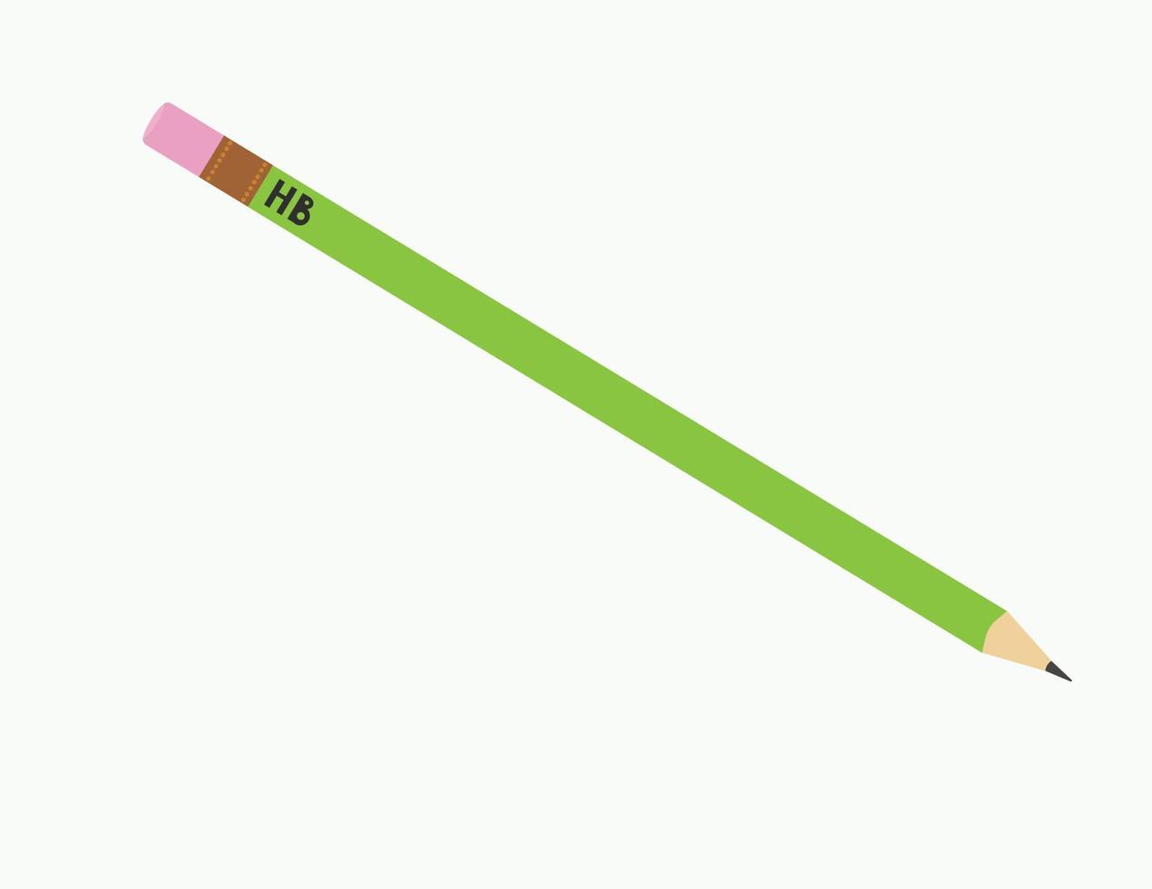 Slate pencil with eraser. Vector illustration.