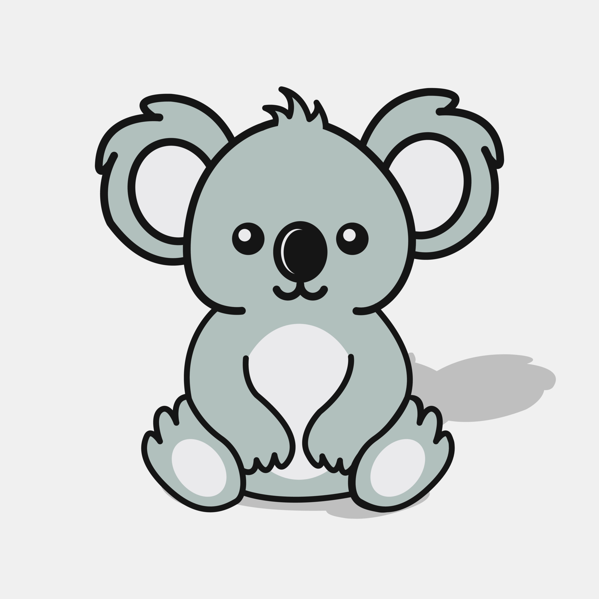 oso koala de dibujos animados vector de ilustración 11336957 Vector