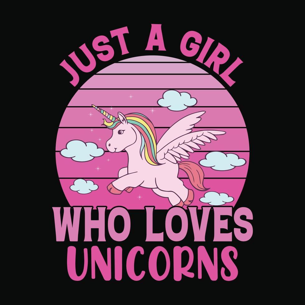Unicorn T Shirt - Just A Girl Who Loves Unicorns Unicorn T Shirt - Just A Girl Who Loves Unicorns