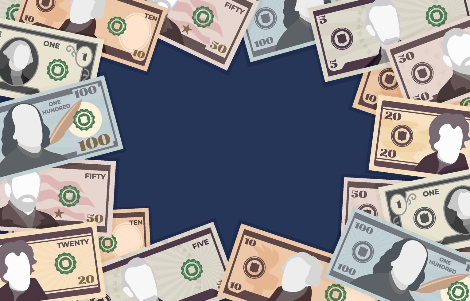 Real Paper Money Background vector