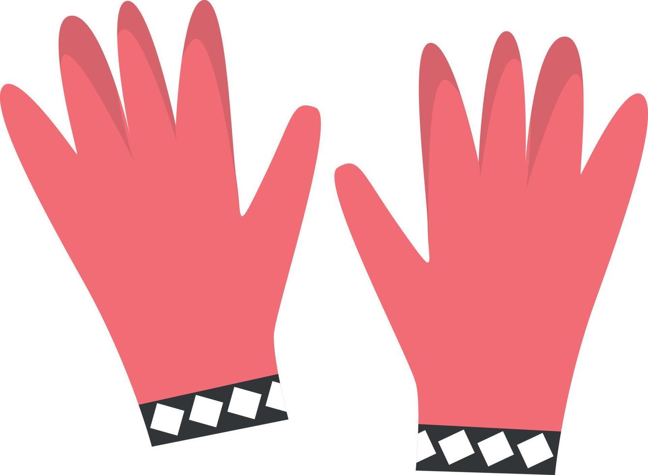 los guantes son de color rosa femenino. vector