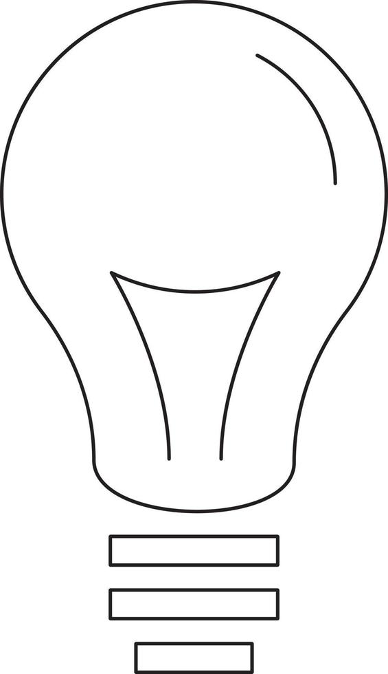 icono de bombilla de luz eléctrica. vector