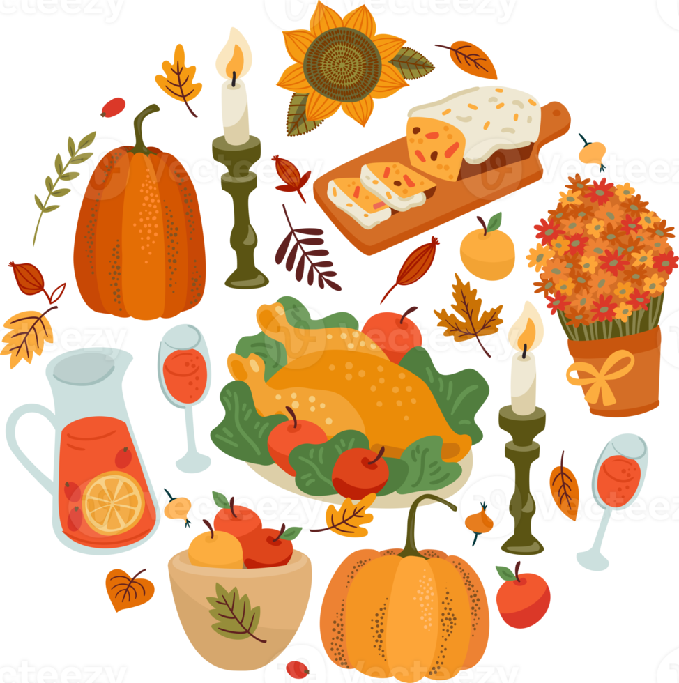 Festive meal.. Happy Thanksgiving. png