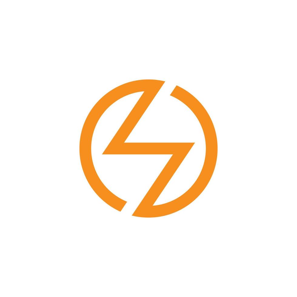 Lightning logo. Electrical energy  Flash or symbol of power. The concept of speed  fast  fast  fast. Vector illustration  clip art.