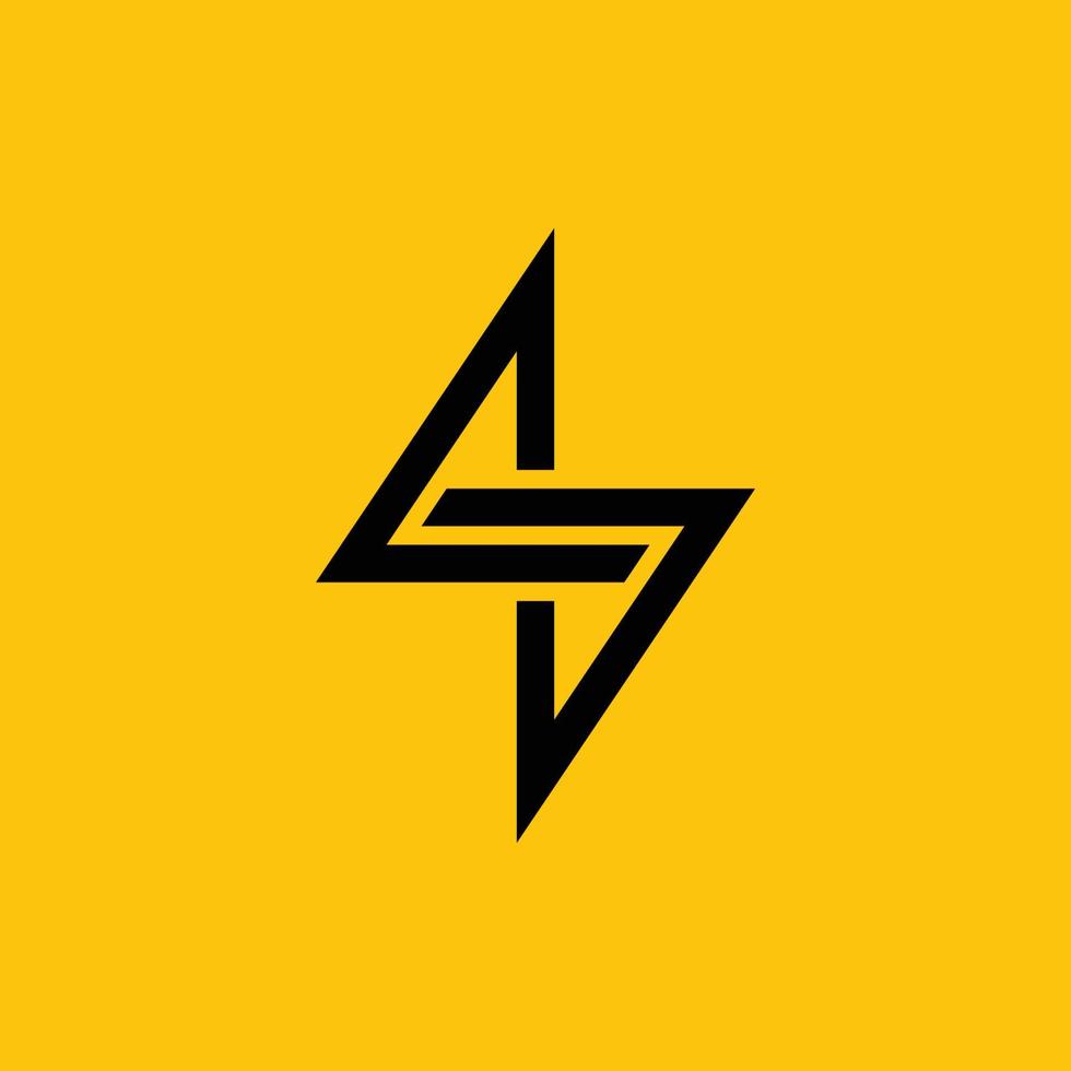 Lightning logo. Electrical energy  Flash or symbol of power. The concept of speed  fast  fast  fast. Vector illustration  clip art.