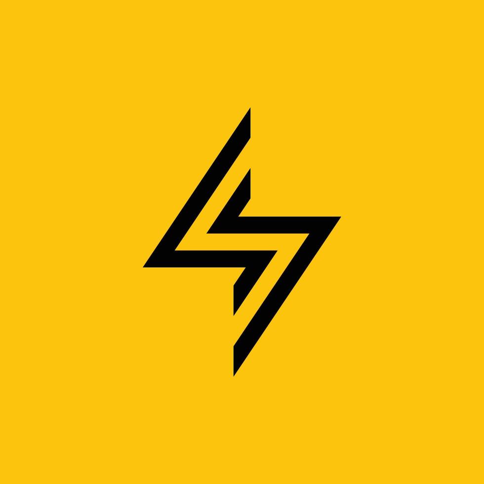 Lightning logo. Electrical energy  Flash or symbol of power. The concept of speed  fast  fast  fast. Vector illustration  clip art.