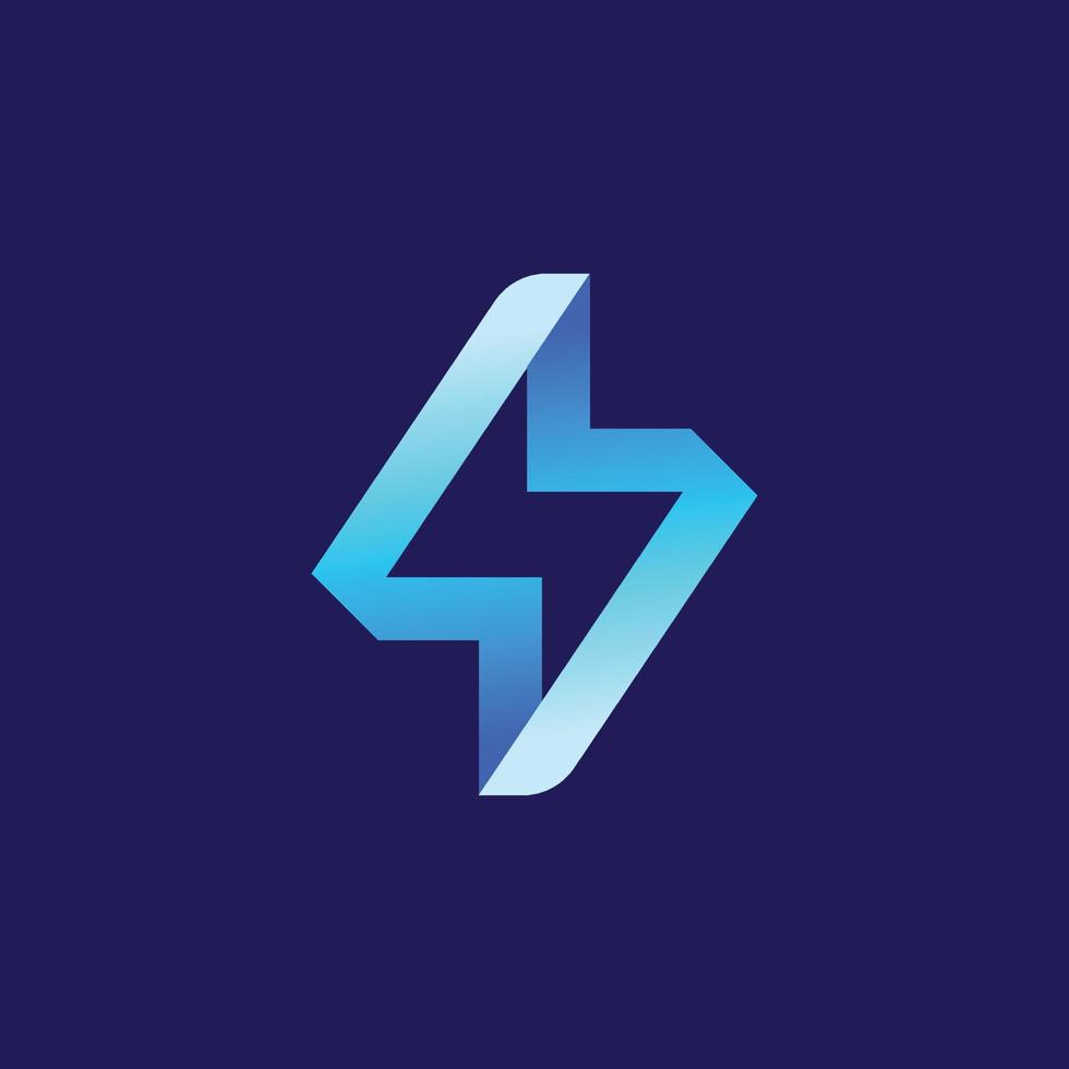 Lightning logo. Electrical energy  Flash or symbol of power. The concept of speed  fast  fast  fast. Vector illustration  clip art.