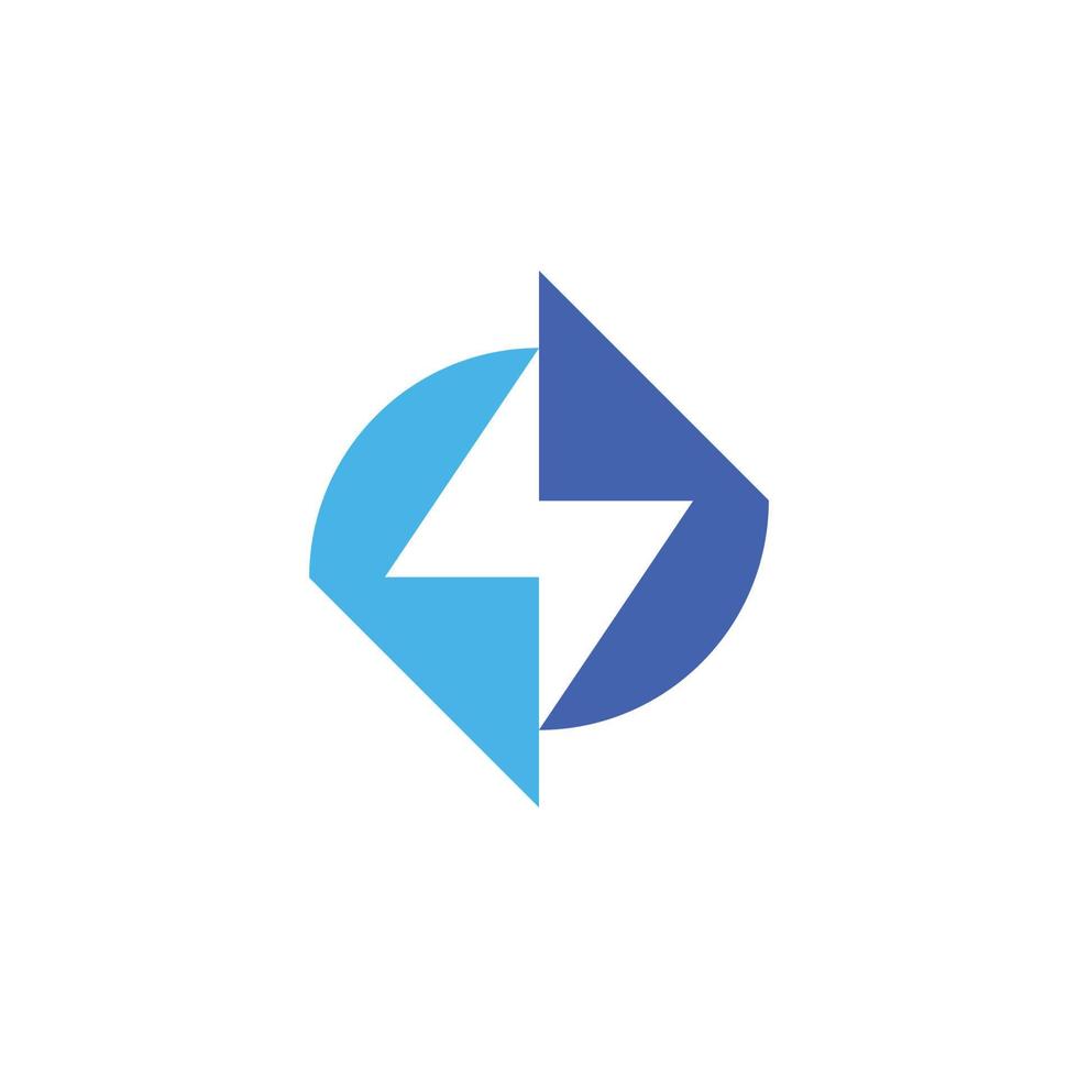 Lightning logo. Electrical energy  Flash or symbol of power. The concept of speed  fast  fast  fast. Vector illustration  clip art.