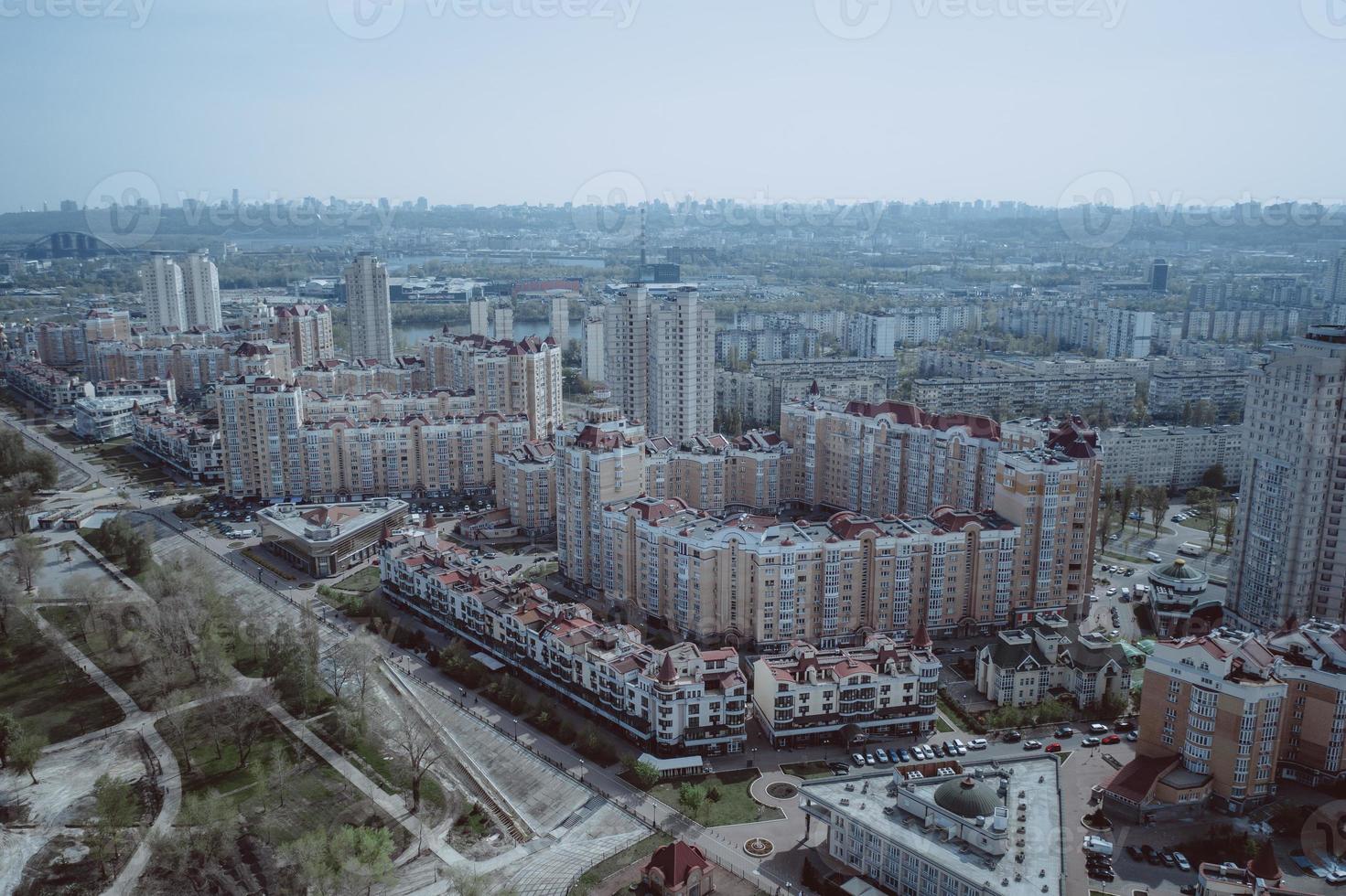 Kiev capital city of Ukraine. Aerial view. photo