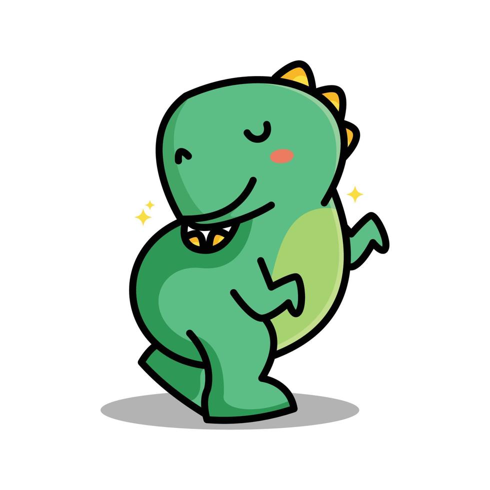 t rex cute vector