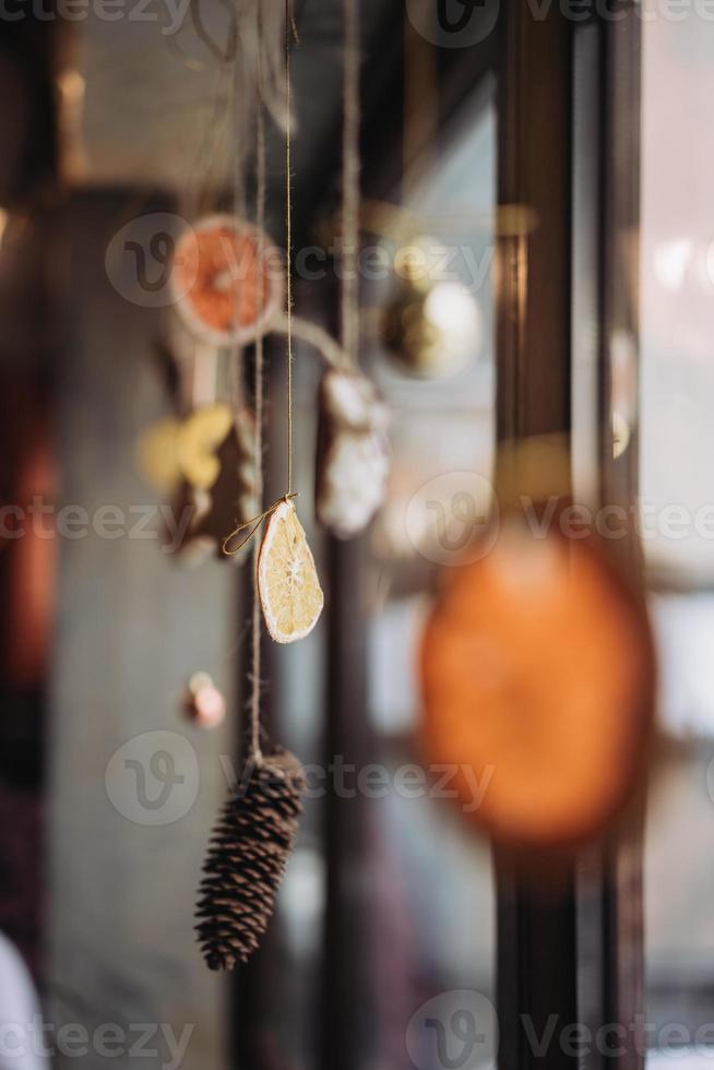 Decorated restaurant window photo