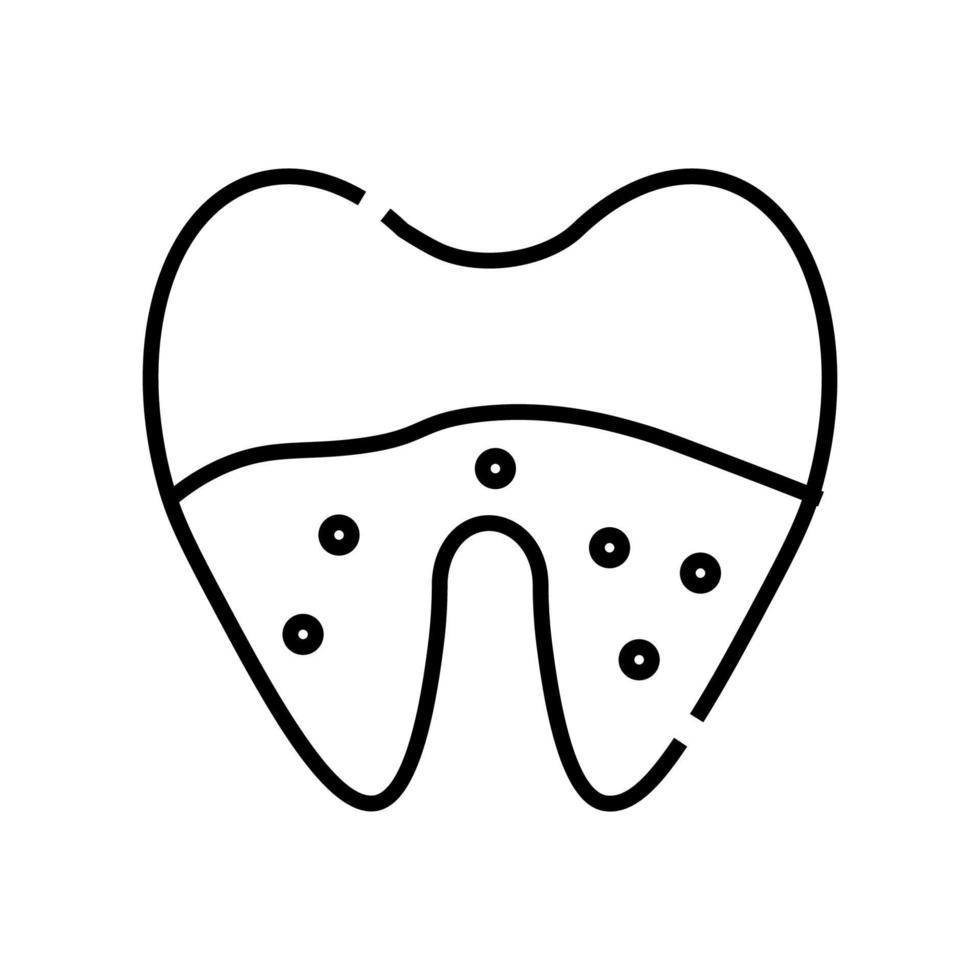 concepto de profesión y ocupación. signo de contorno moderno dibujado en estilo plano. trazo editable. icono de línea aislado monocromo vectorial de caries o cavidad vector