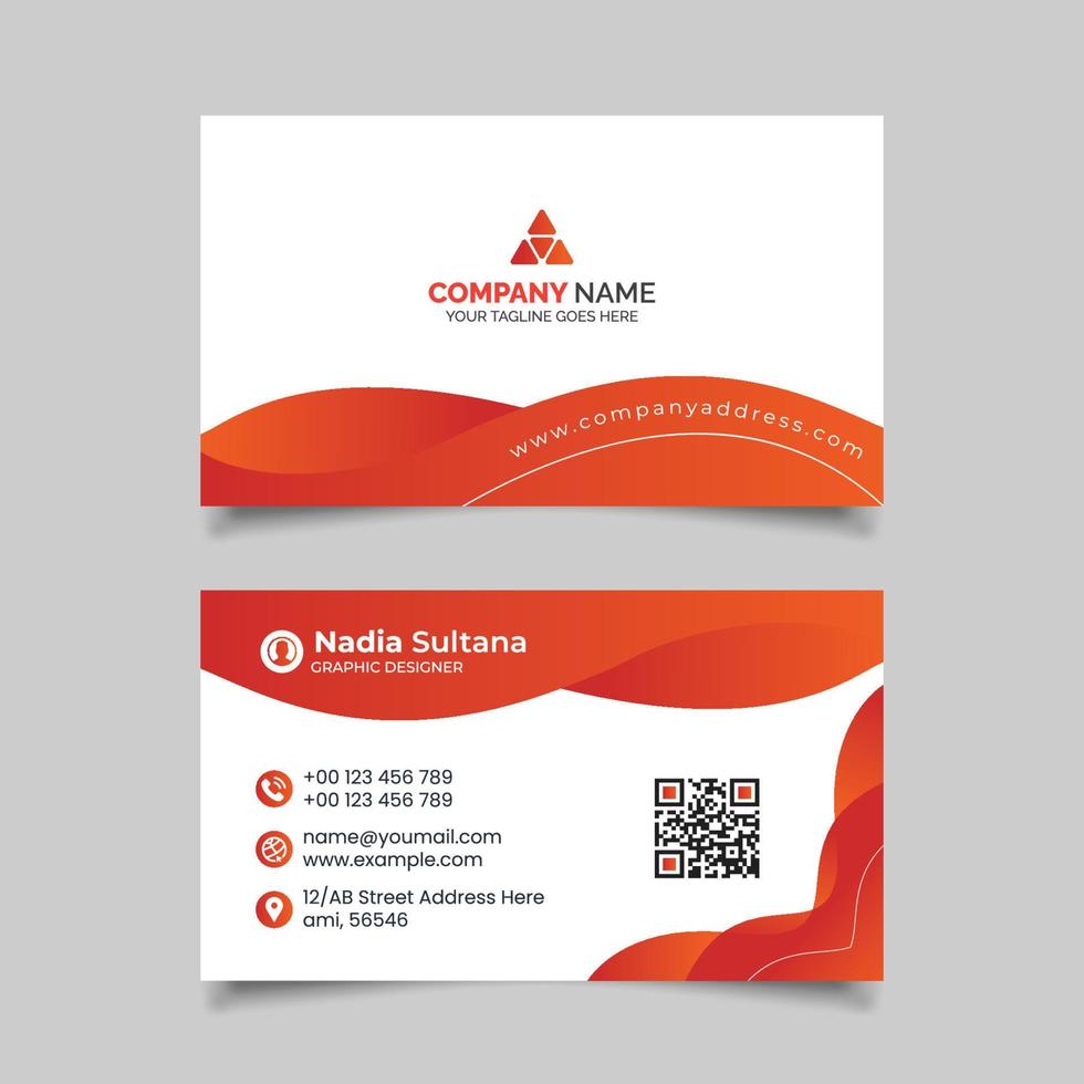 Modern clean business card design vector