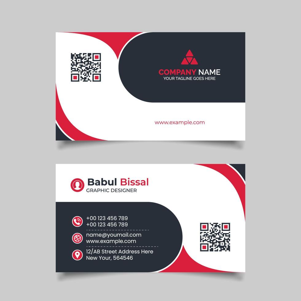 Modern clean business card design vector