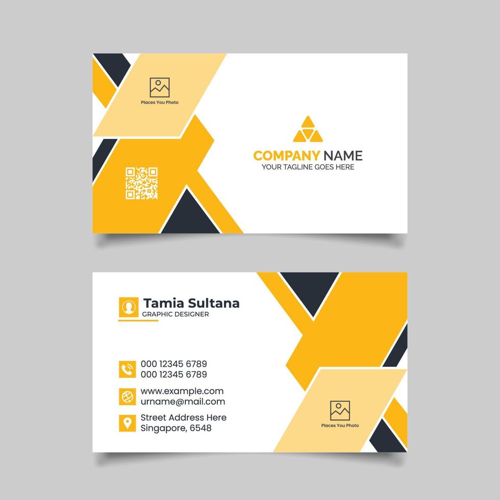 Modern clean business card design vector