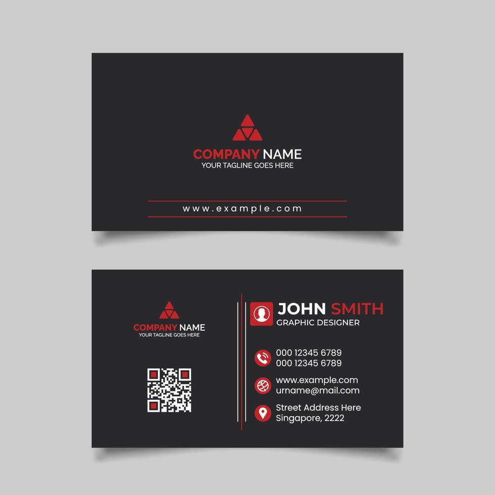 Modern clean business card design vector