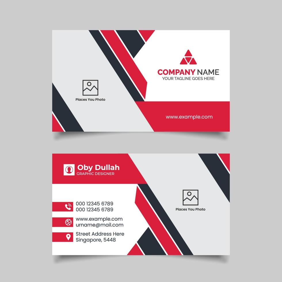 Modern clean business card design vector