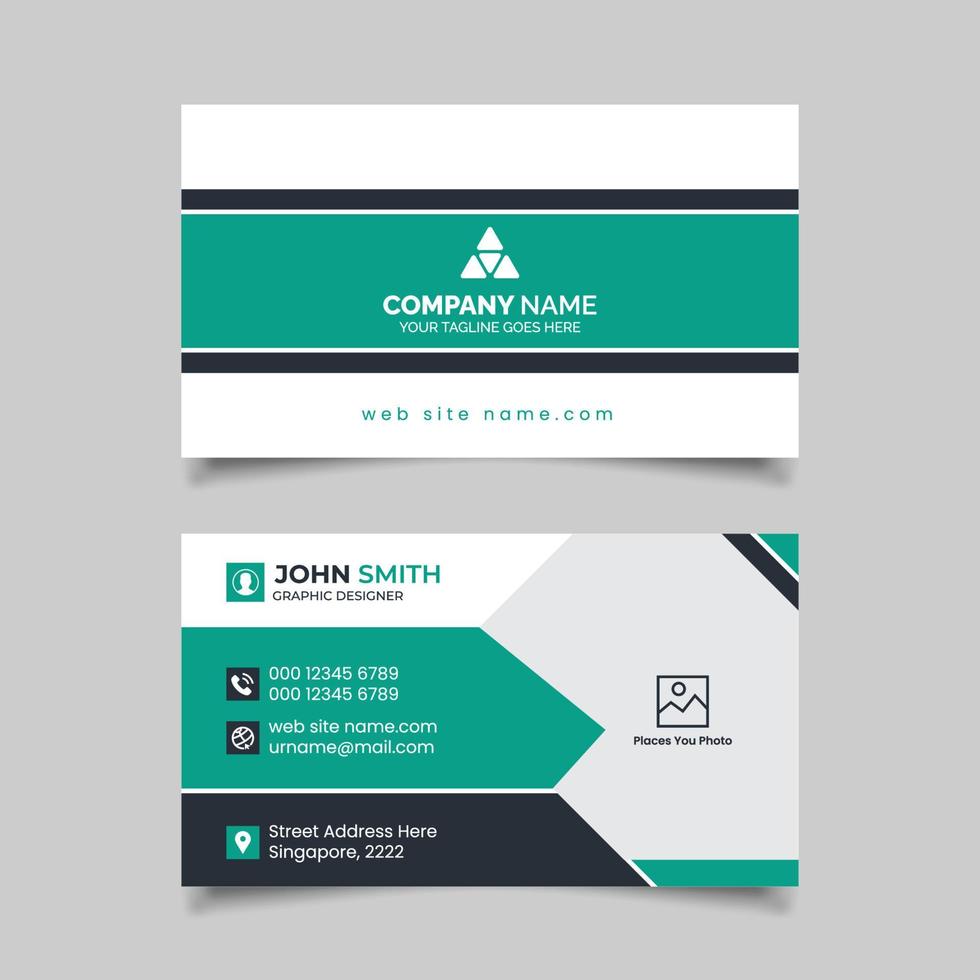 Modern clean business card design vector