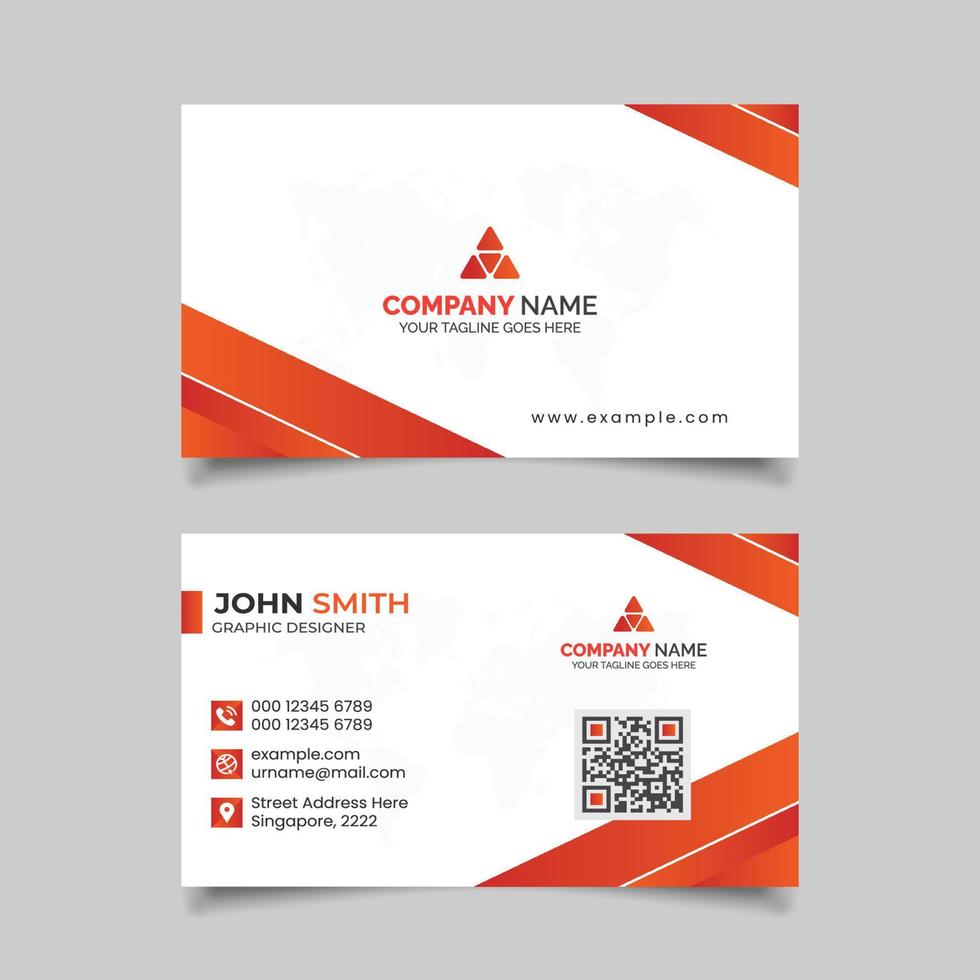 Modern clean business card design vector