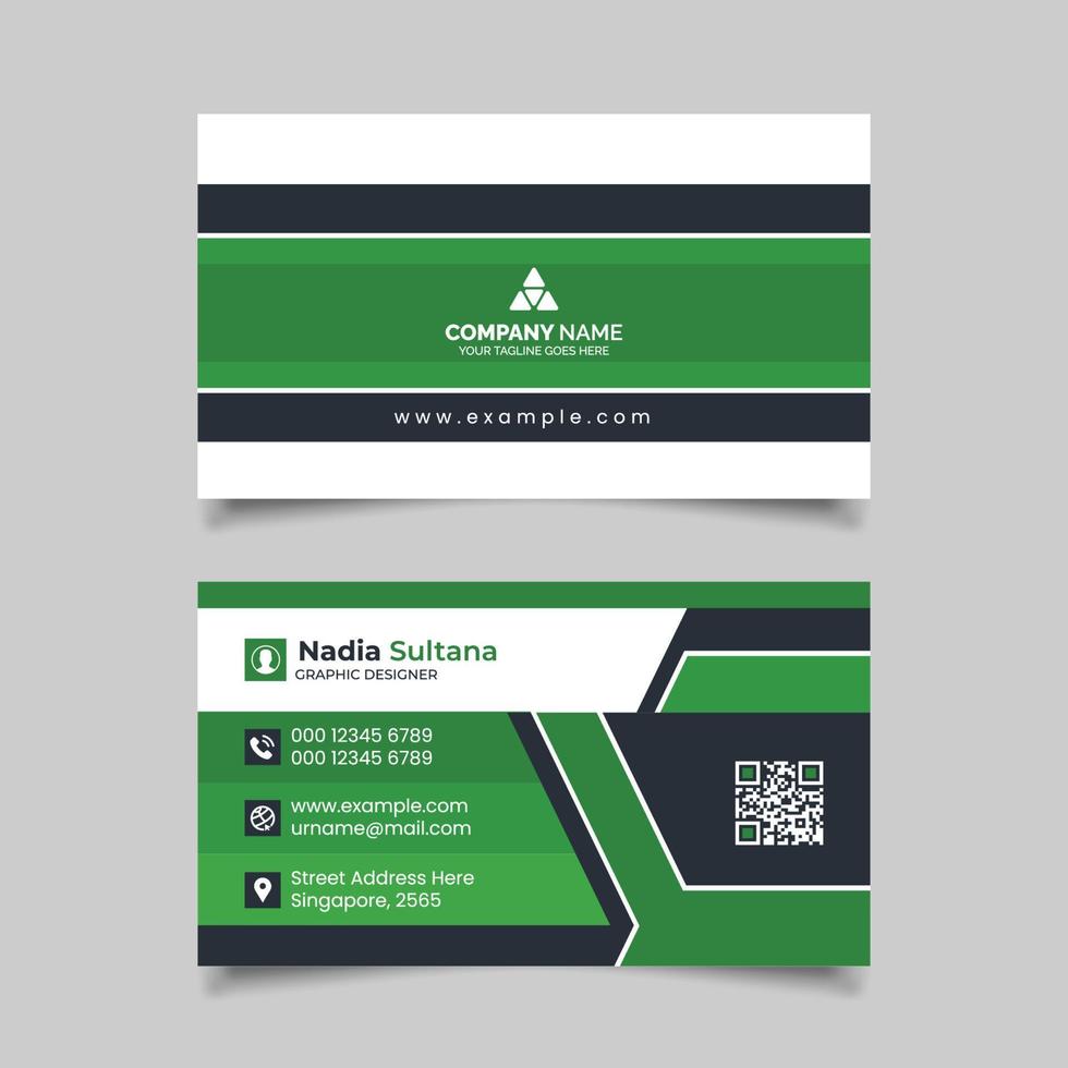 Modern clean business card design vector