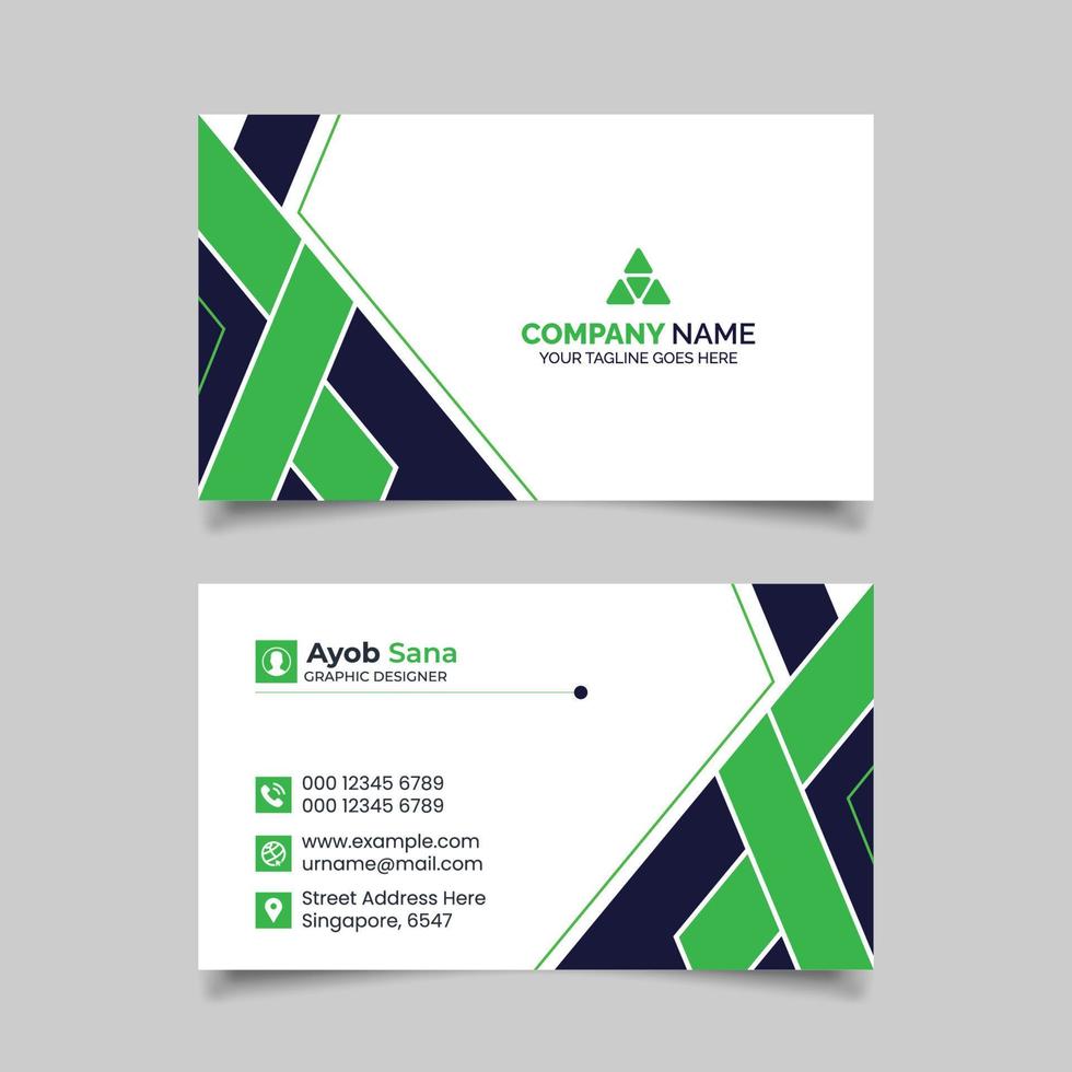 Modern clean business card design vector