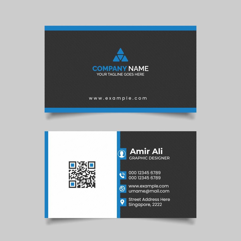 Modern clean business card design vector