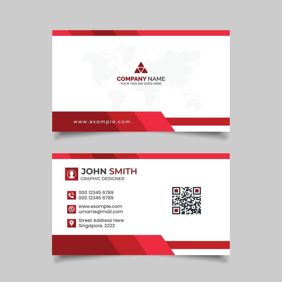 Modern clean business card design vector