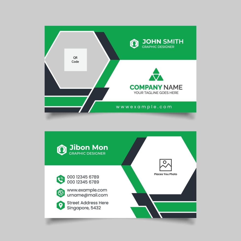 Modern clean business card design vector