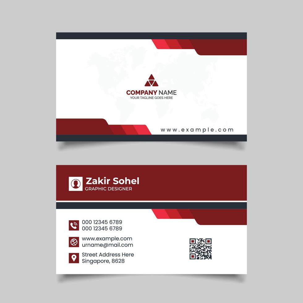 Modern clean business card design vector