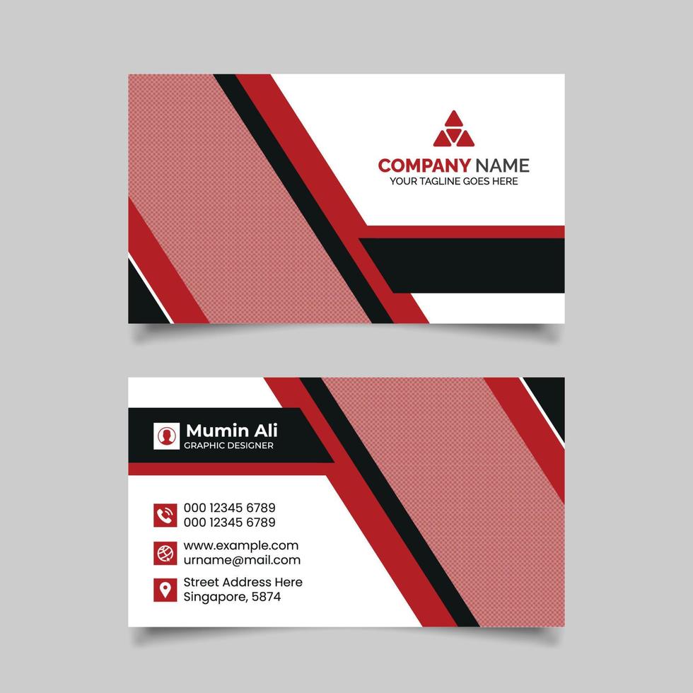 Modern clean business card design vector