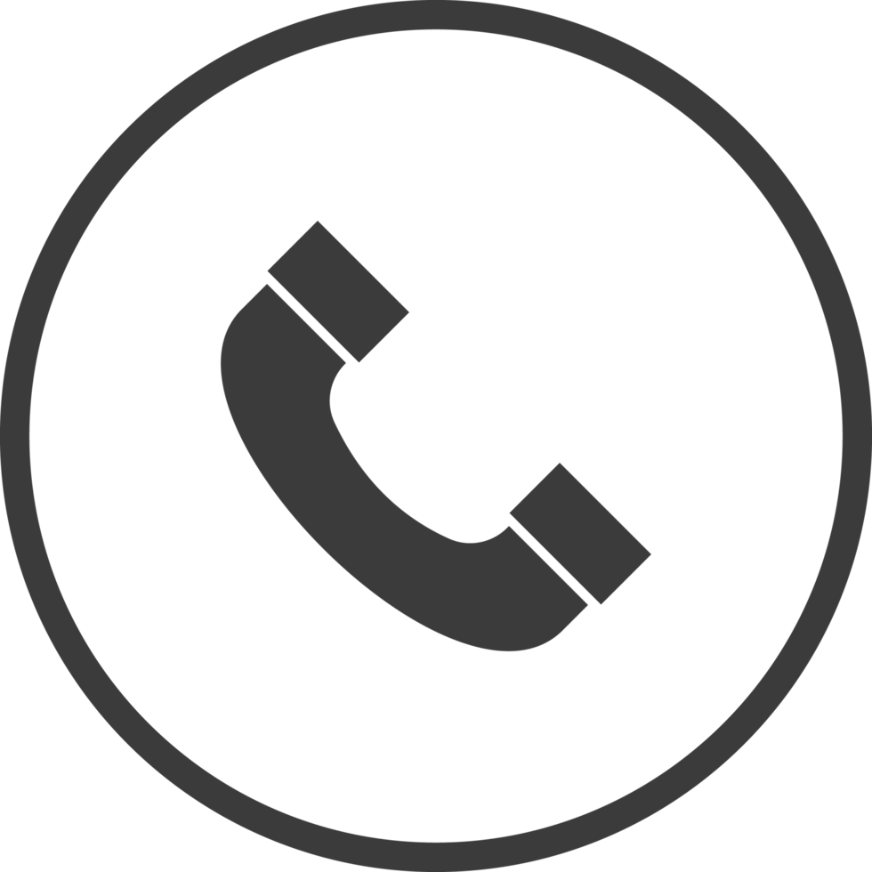 icono de línea de contacto con distintivo de llamada png