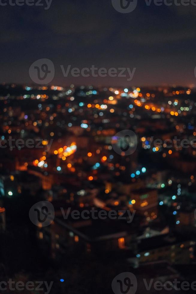 City night from top view. photo