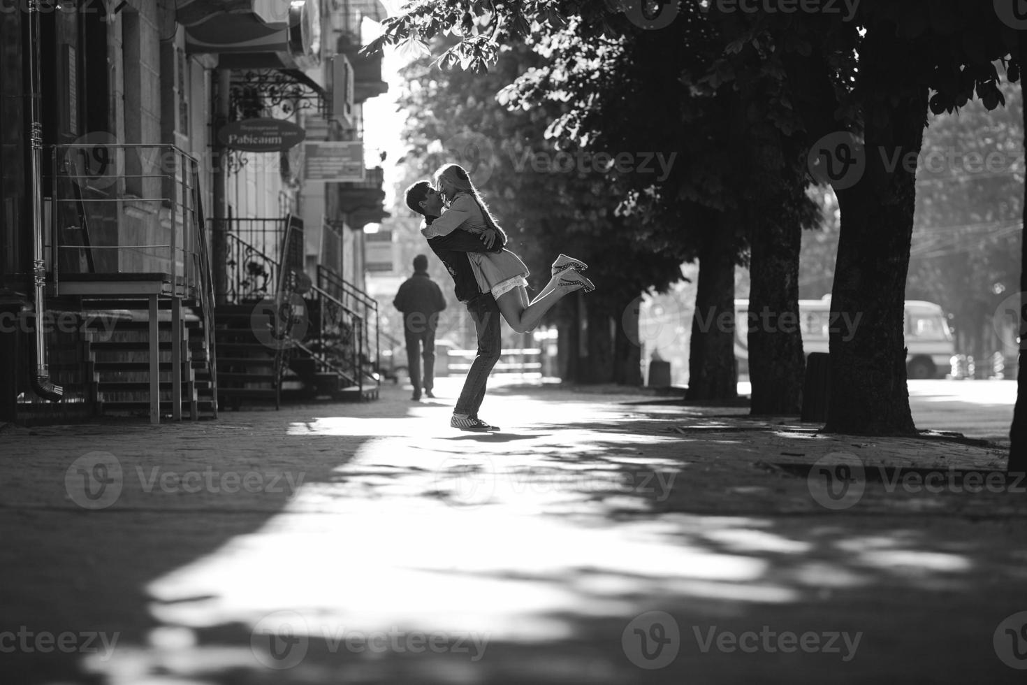silhouette of great couple photo