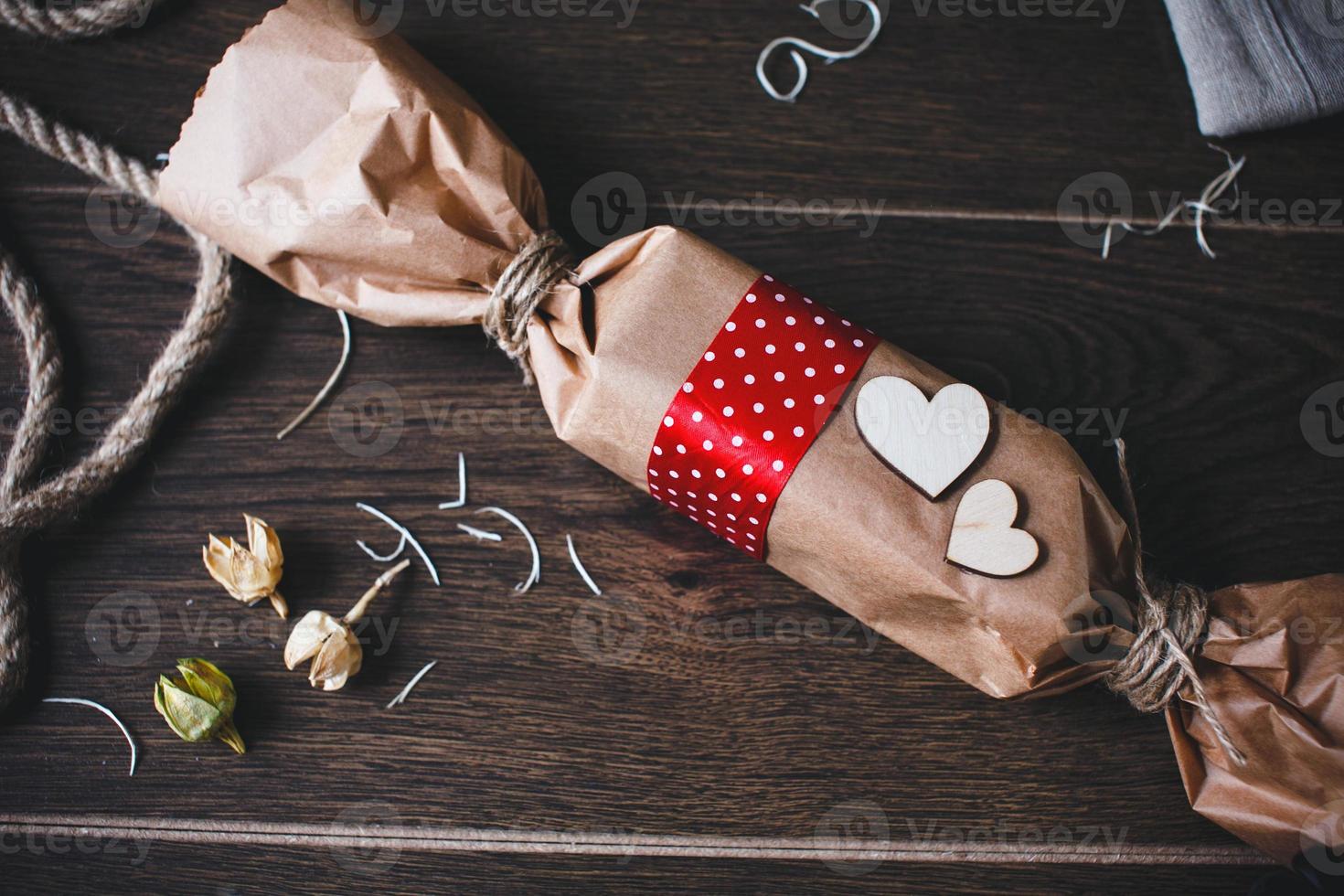 Charming gift for Valentine's Day. Designed in rustic style. photo
