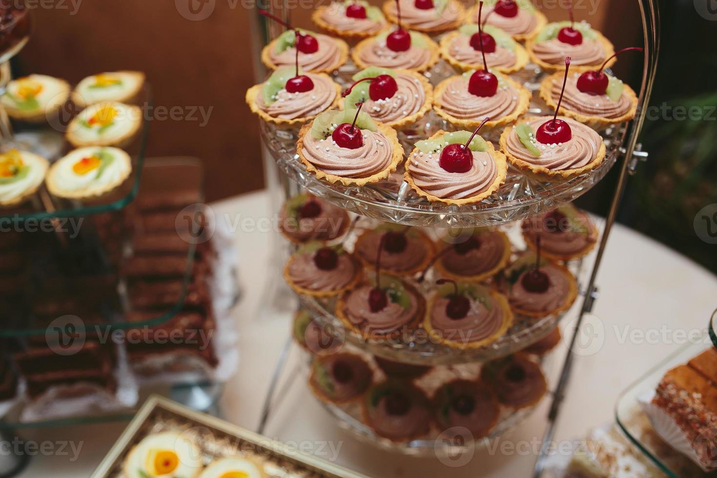 Delicious fancy wedding cake photo