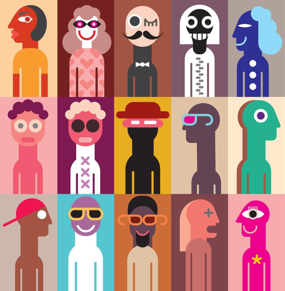 Group of people vector