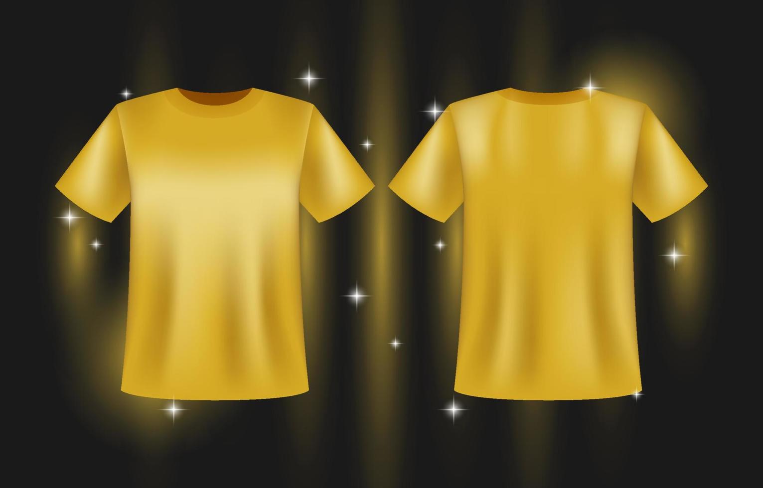 Golden T-shirt Mock Up vector