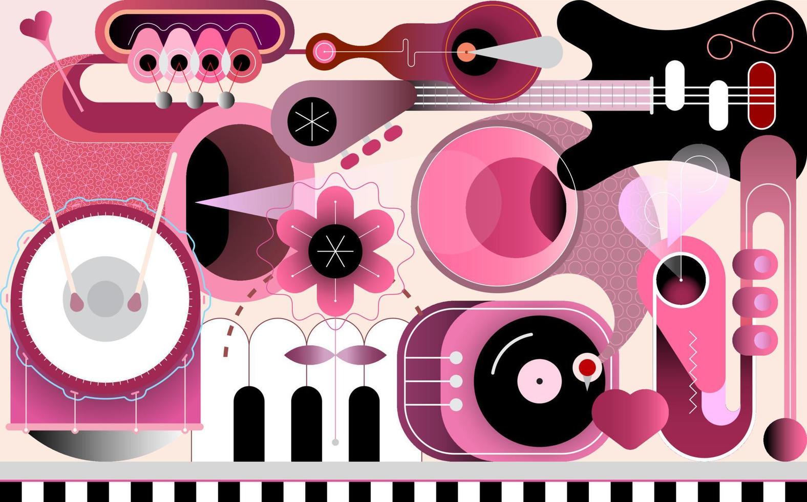 diseño musical abstracto vector