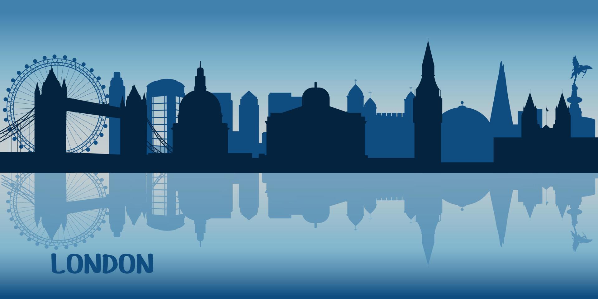 London vector skyline silhouette