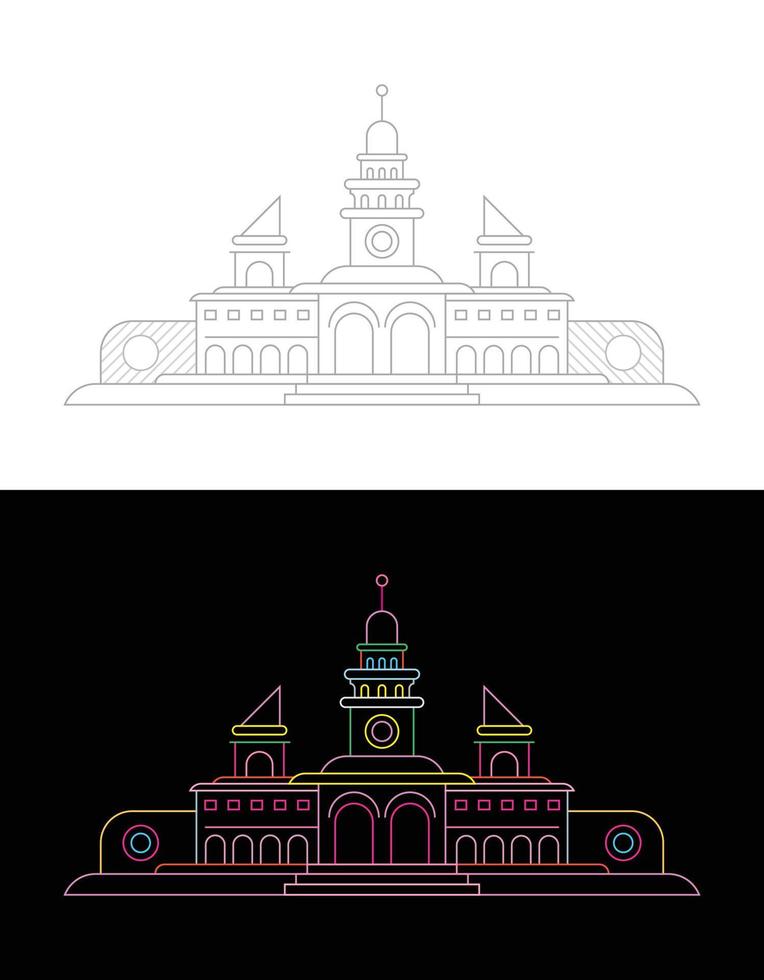 Architecture Line Art vector