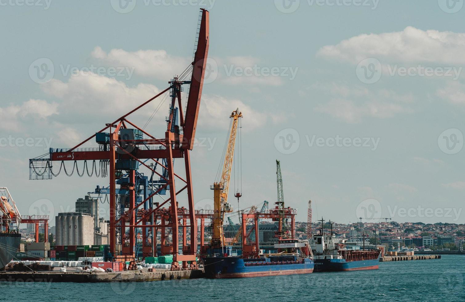 Sea freight and container port istanbul photo