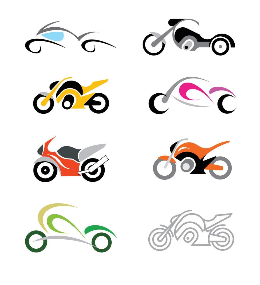 iconos de vector de motocicleta
