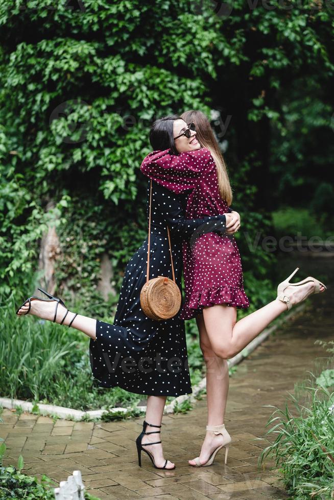 Two friends in the park photo