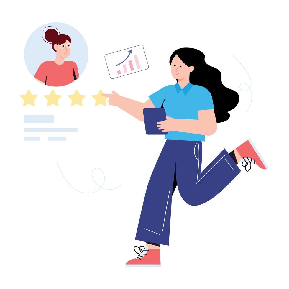 Persons having fun, flat illustration of party vector