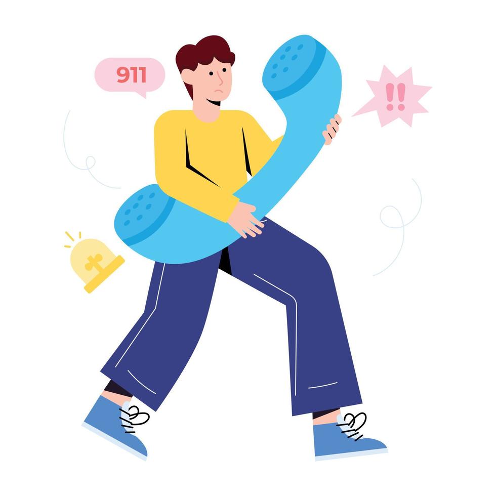 A girl using social media flat vector download