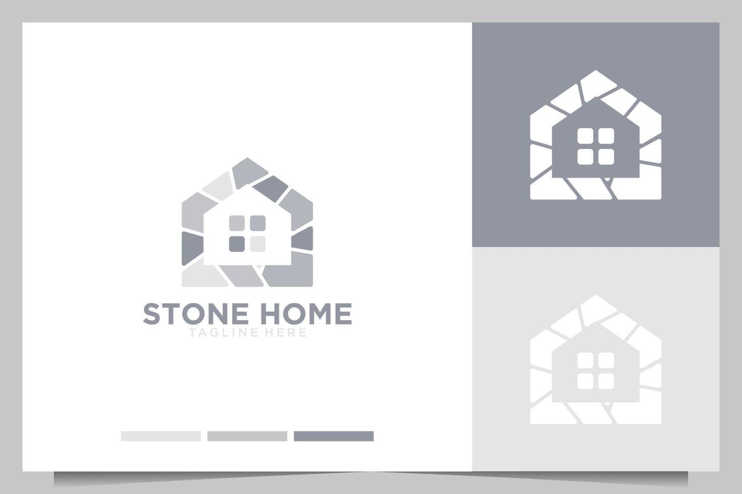 stone home logo design vector