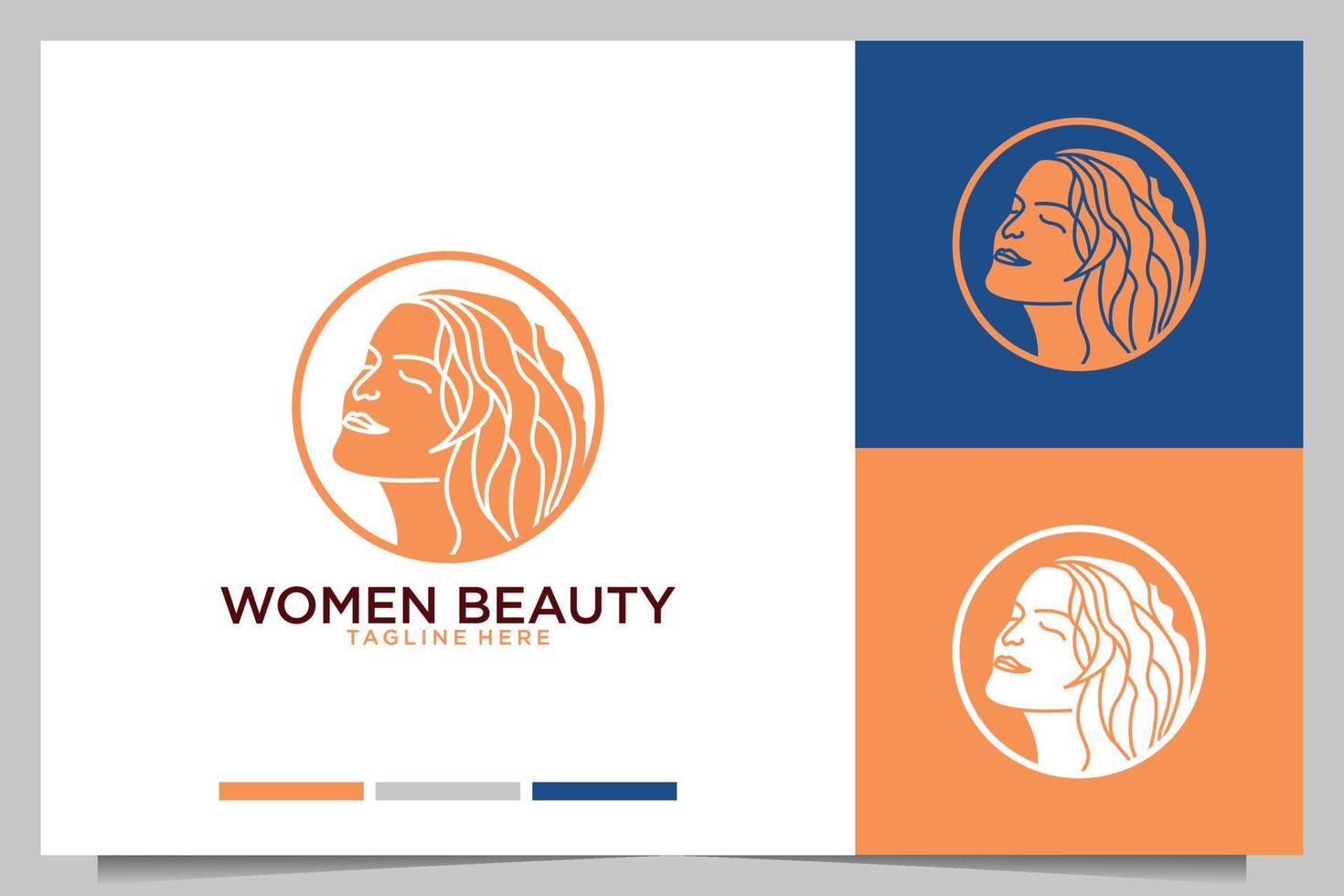 women beauty logo design. good use for salon, spa logo vector
