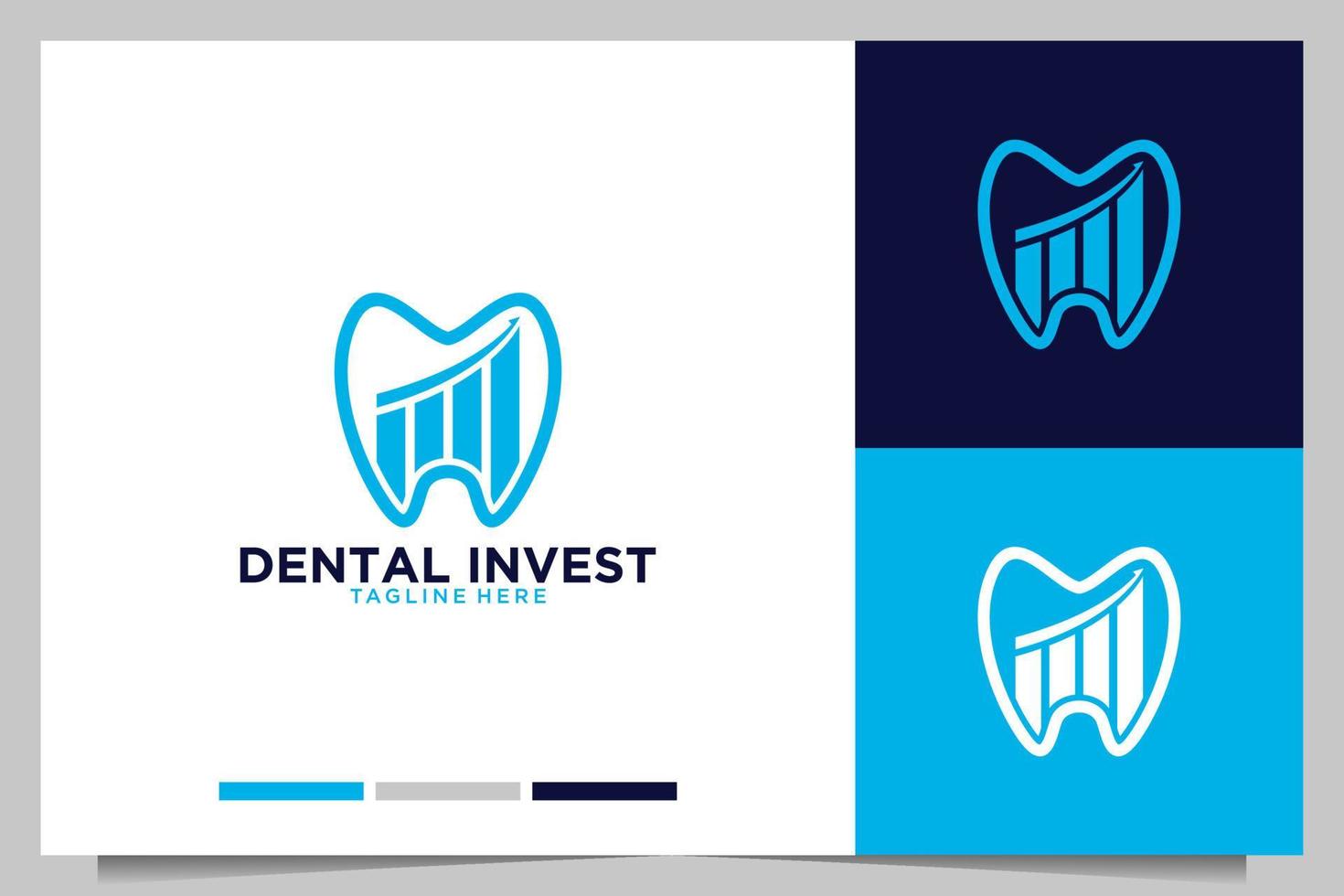 negocio dental con diseño de logotipo de nivel vector