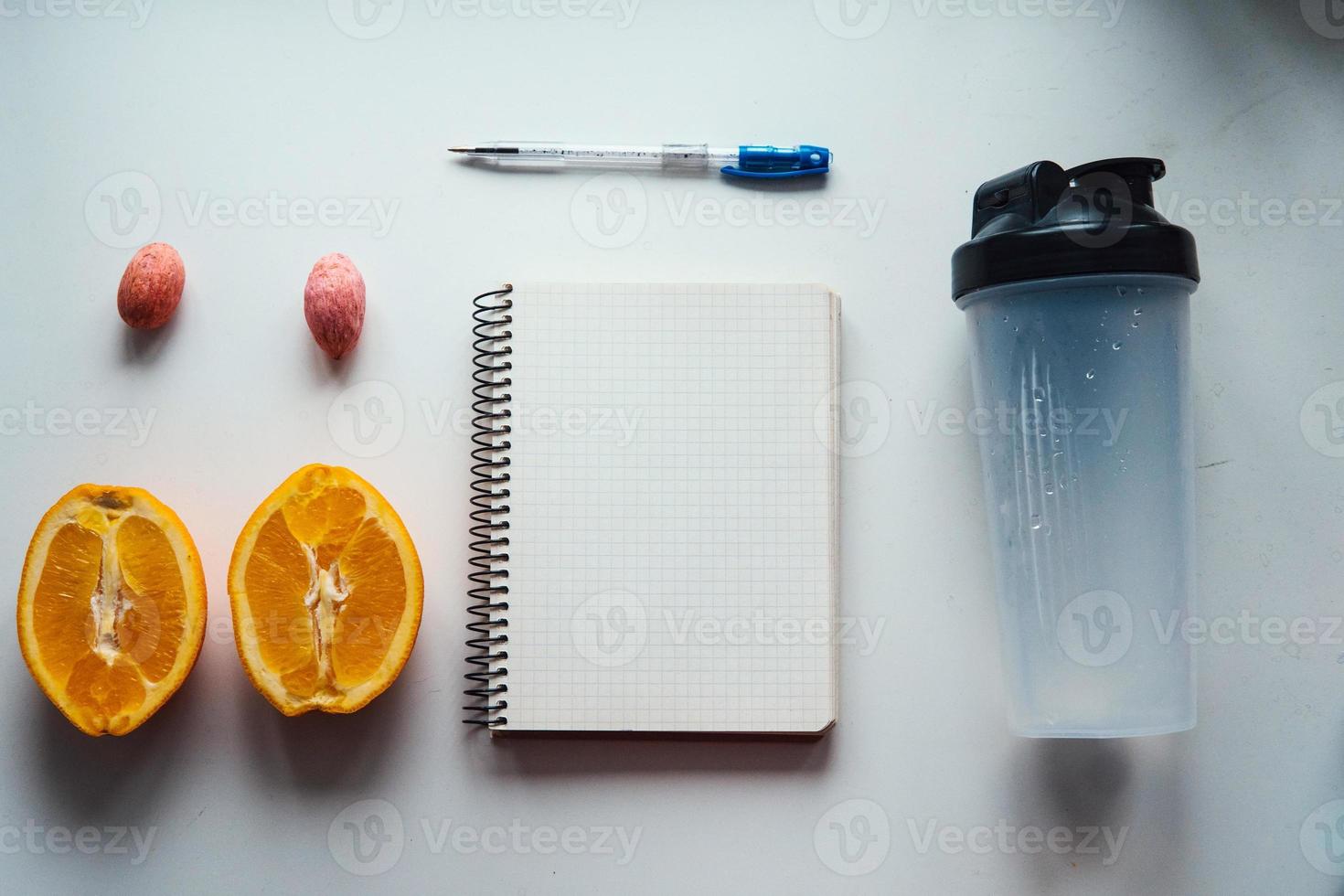 Workout and fitness,Planning control diet concept. photo