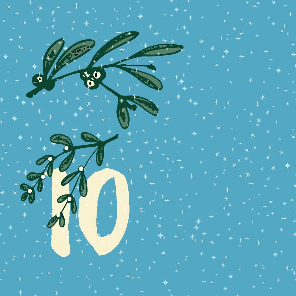 Page Advent Calendar 25 days of Christmas with space for text. vector